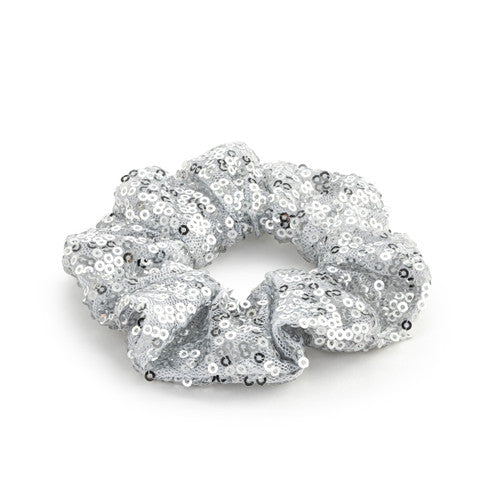 Demdaco Silver Sequined Hair Scrunchie