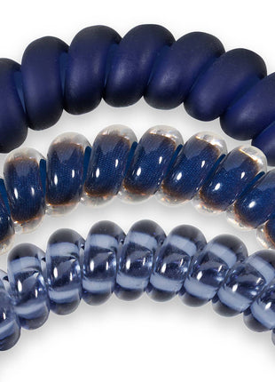 Teleties Spiral Hair Coils | Small | Nightfall Navy Hair Ties