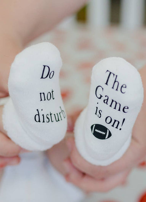 Dorothy's Reason Do Not Disturb the Game Is On Football Baby Socks | Sports