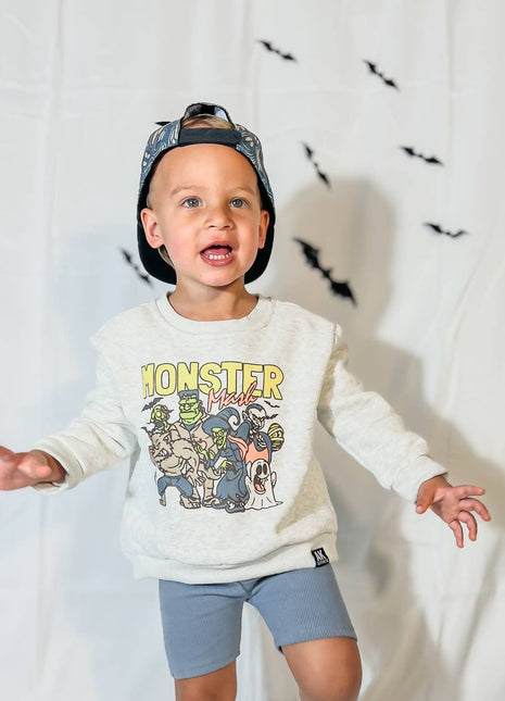 Model Wearing AK Clothing Company, LLC Monster Mash Halloween Crew