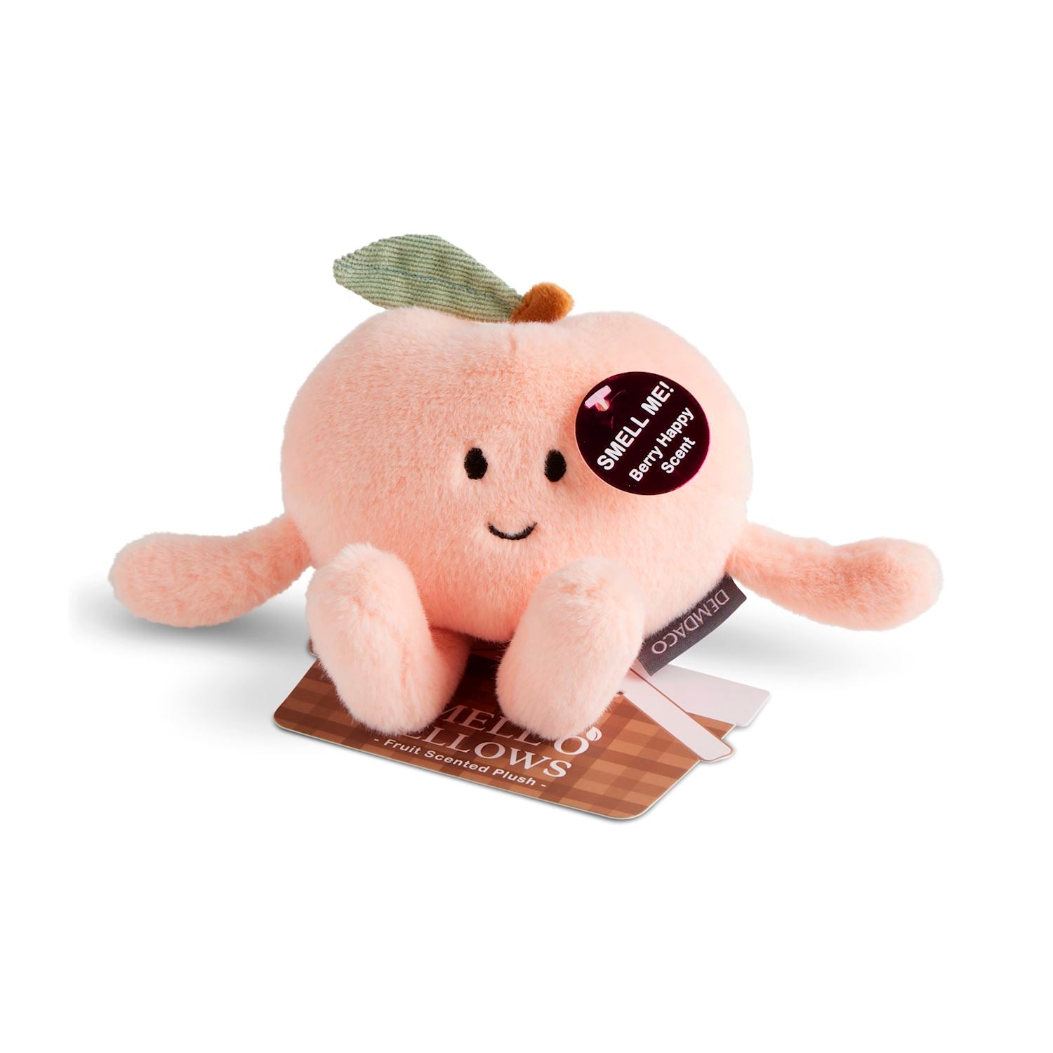 Demdaco Smello' Fellows Berry Happy Scented Plush - 6in, Peach 