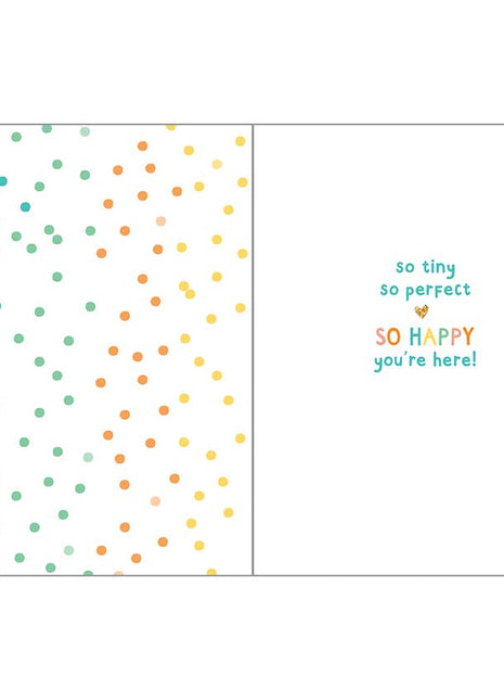 Gina B Designs Baby Greeting Card - Sweet Baby Dots Inside