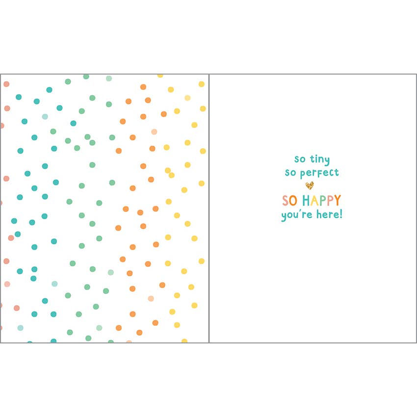 Gina B Designs Baby Greeting Card - Sweet Baby Dots Inside