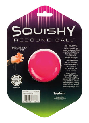ToySmith Squishy Rebound Ball with Wrist Strap - Assorted Colors