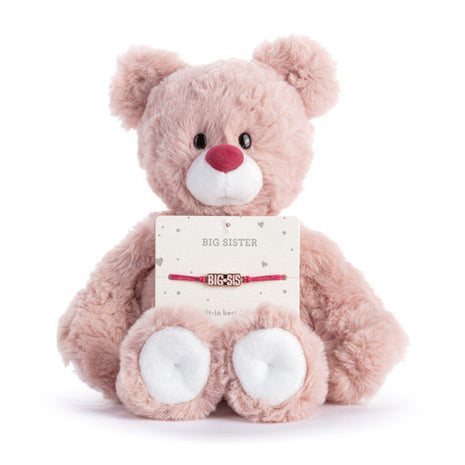 Demdaco Big Sister Pink Bear - 8in