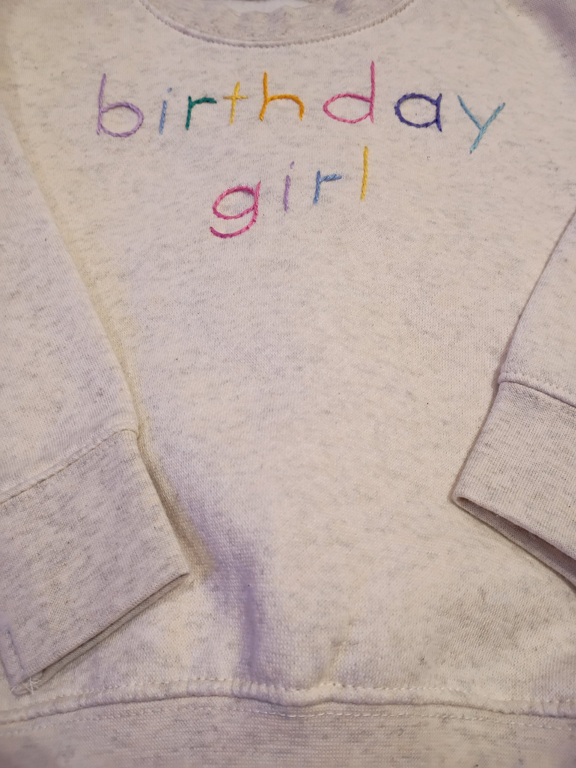 Sweet Olive Street Birthday Girl Embroidered Sweatshirt 