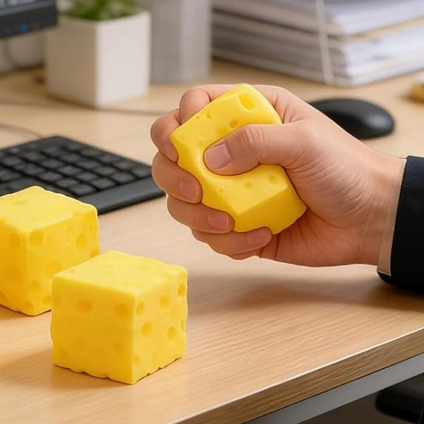 Showcase Cheese Cube Slow-Rise Squishies® 2.36" Fidget Toy (1pc)
