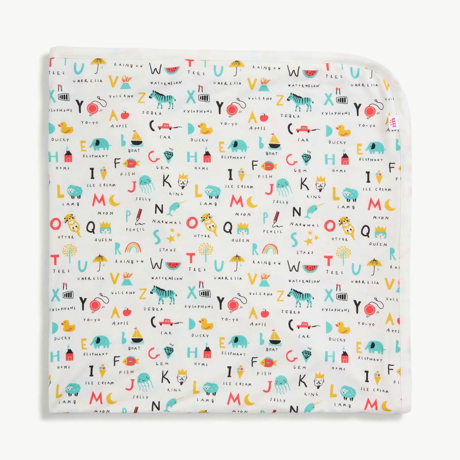 Magnetic Me ABC Love modal soothing swaddle blanket