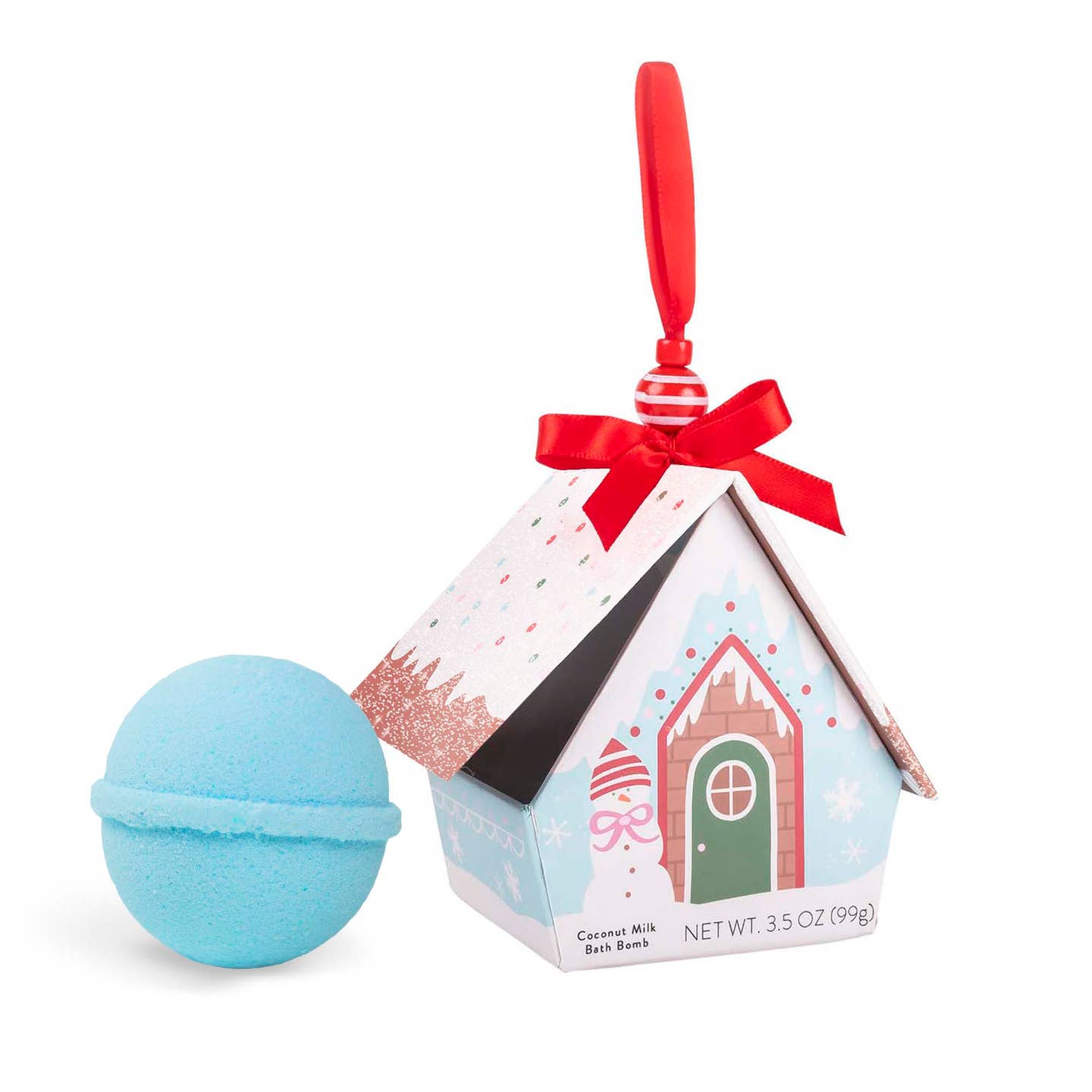 Cait + Co Cait + Co Bath Bomb Christmas Ornament House - Blue