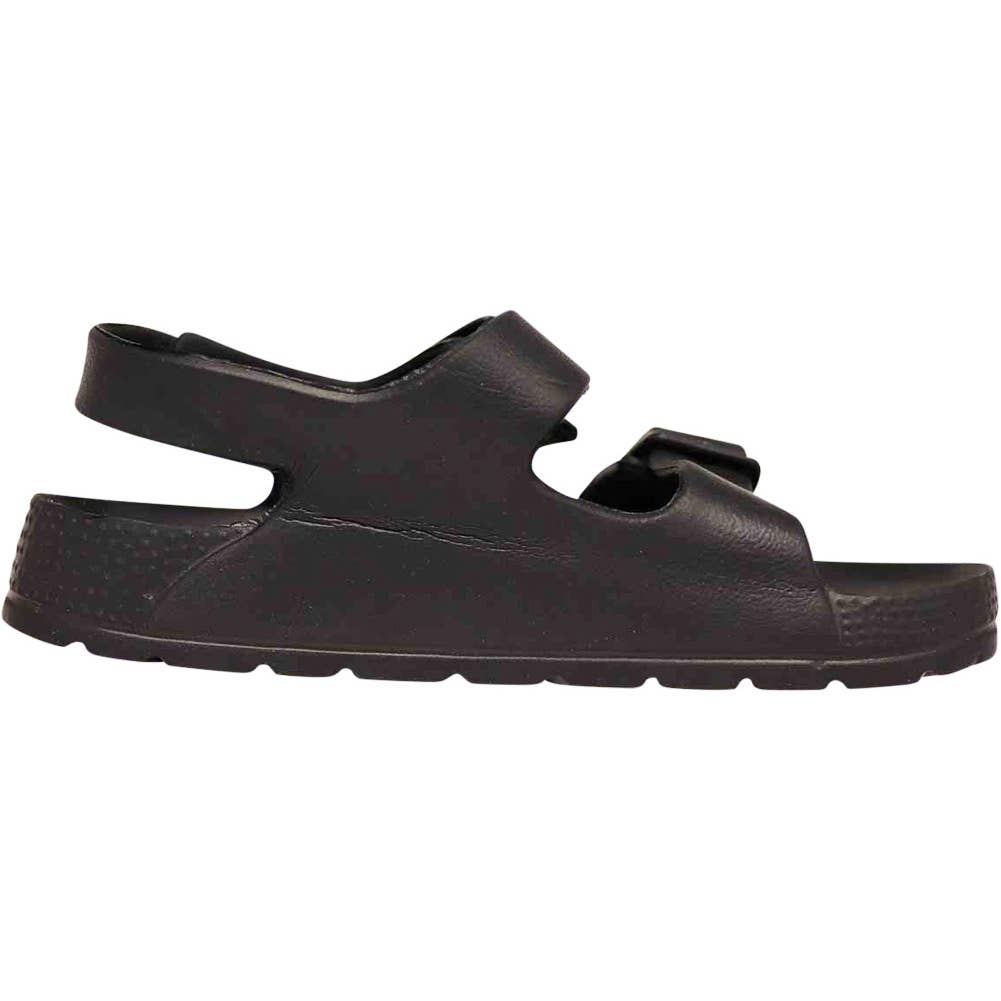 Eastern Off Price Norty 2-Strap Slide Sandal For Kids - Black Strap 41914 side view