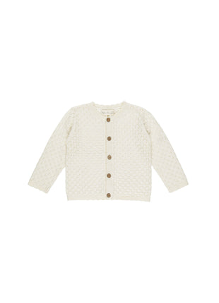 Rylee & Cru Baby Crochet Cardigan || Ivory