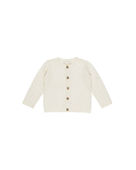 Rylee & Cru Baby Crochet Cardigan || Ivory