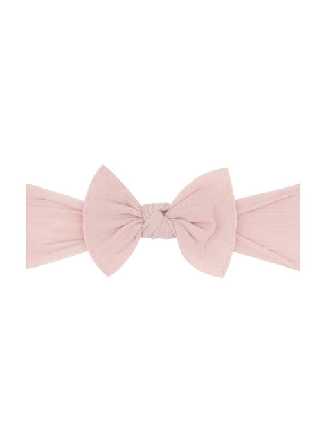Baby Bling Bows Baby Bling® Itty Bitty Knot Small Soft Nylon Bow Headband - Antique Pink