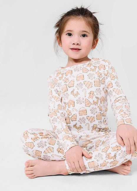 Model Wearing Magnetic Me Gingerbread Lane PJ Set