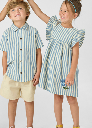 Sarita Dress - Blue Stripe