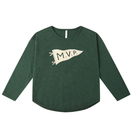 Rylee & Cru Jersey Long Sleeve Tee || Dusty Blue