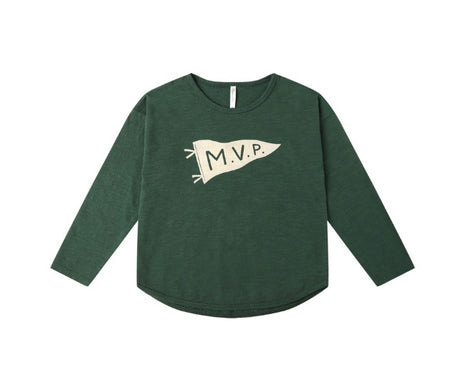 Rylee & Cru Jersey Long Sleeve Tee || Dusty Blue