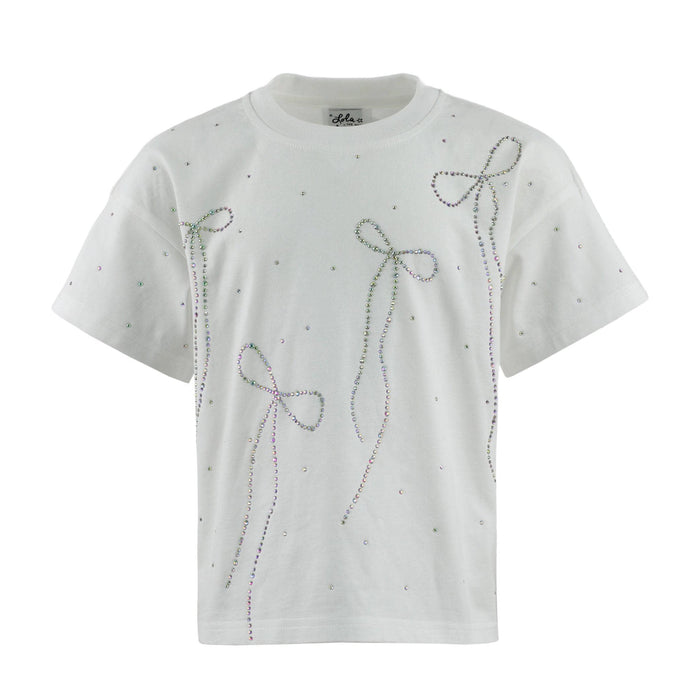 Lola And The Boys Crystal Bows T-shirt