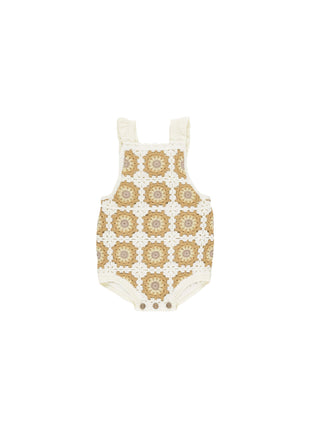 Rylee & Cru Crochet Romper || Marigold Daisy Front 