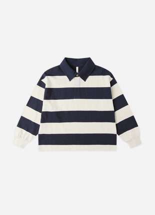 Rylee & Cru Rugby Polo || Navy Stripe