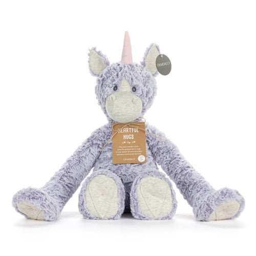 Demdaco Heartful Hugs Unicorn Anxiety Stuffed Animal 14"