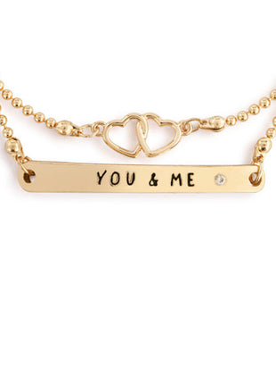 Demdaco Winnie-the-Pooh You & Me Adjustable Layered Bracelet 7"