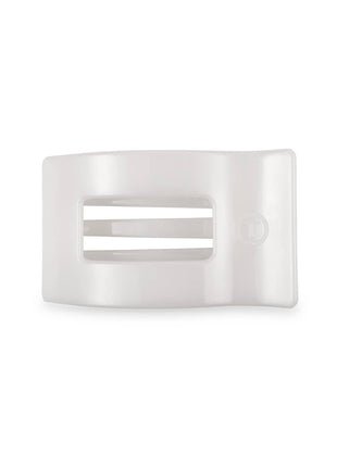 Teleties Flat Rectangle Hair Clip | Small | Coconut White