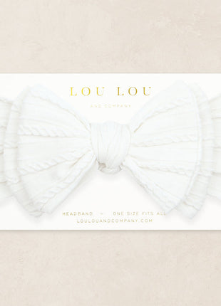 Lou Lou & Company Cable Knit Headband - White
