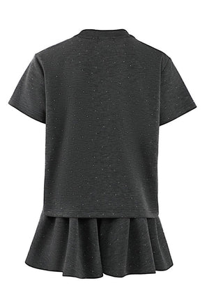 Lola & The Boys Sparkle Bow Charm Skirt Set Back