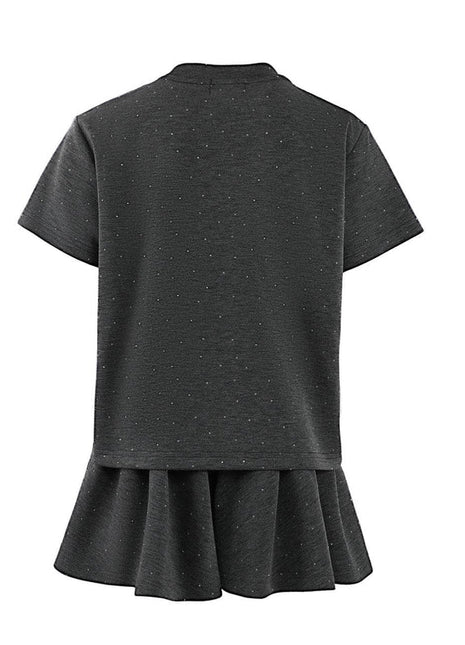Lola & The Boys Sparkle Bow Charm Skirt Set Back