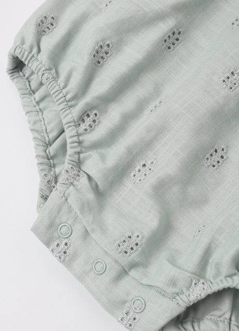 Rylee & Cru Myla Romper || Seafoam Details