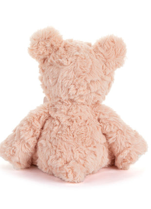 Demdaco Flower Girl Pink Bear - 6in Back 