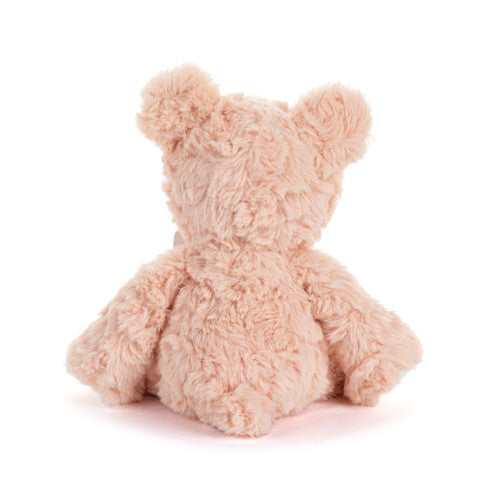 Demdaco Flower Girl Pink Bear - 6in Back 