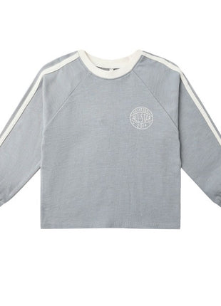 Rylee & Cru Jersey Long Sleeve Tee || Dusty Blue