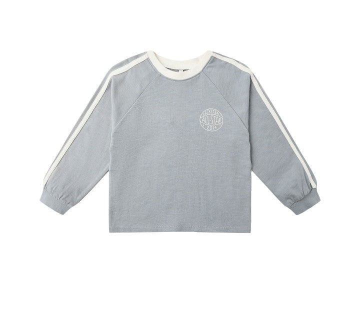 Rylee & Cru Jersey Long Sleeve Tee || Dusty Blue