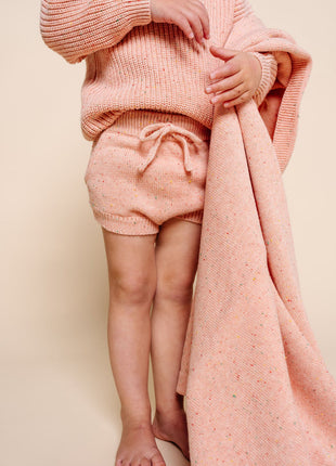 Lou Lou & Company Knit Blanket - Petal Speckle