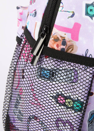 Rylee Faith Designs Ts Print Purple Backpack - Mesh Pocket
