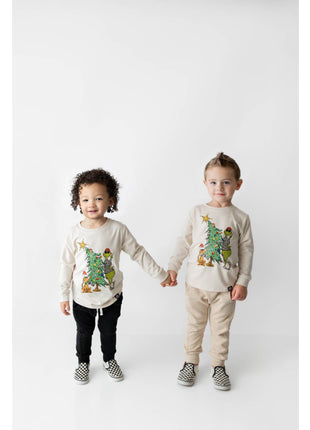 Models Wearing AK Clothing Co. Mean One-Grinch Longsleeve