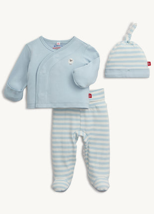 Magnetic Me Blue Stripe | Magnetic Take Me Home Set with folded mittens