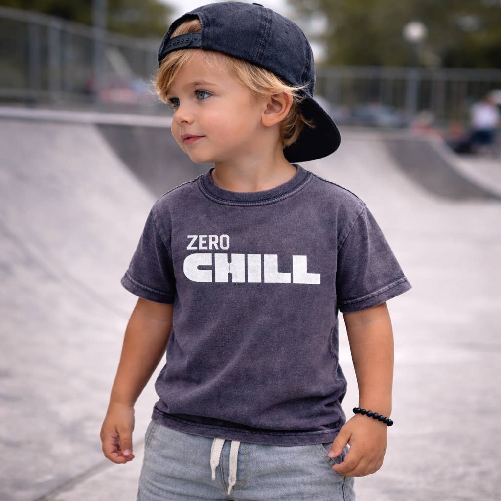 Model Wearing Holland Ave. Clothing Zero Chill | Boys Vintage Graphic Tee