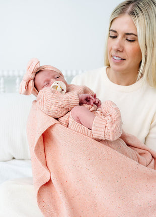 Lou Lou & Company Knit Blanket - Petal Speckle
