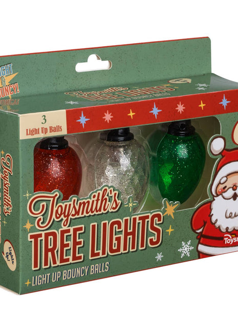 Toysmith Holiday Light-Up Bouncy Ball, Assorted Colors, Christmas