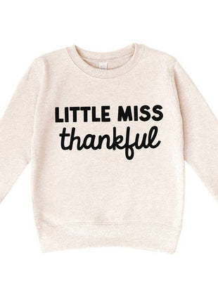 Bump & Beyond Girls Thanksgiving Sweatshirt, Little Miss Thankful