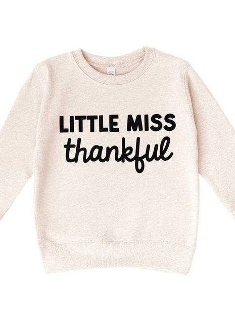 Bump & Beyond Girls Thanksgiving Sweatshirt, Little Miss Thankful