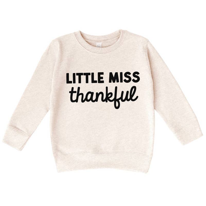 Bump & Beyond Girls Thanksgiving Sweatshirt, Little Miss Thankful