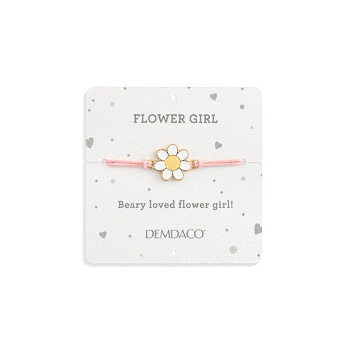 Demdaco Flower Girl Pink Bear - 6in Bracelet 