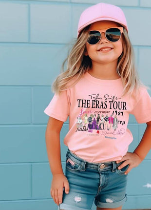 Little Trendy Ts Taylor Swift Print T-Shirt Girls Swiftie Top