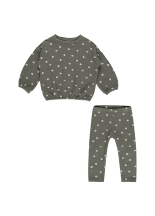 Rylee + Cru Spongey Polka Dot Knit Set 