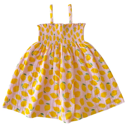 Lemon Sorbet Smocked Tube Dress