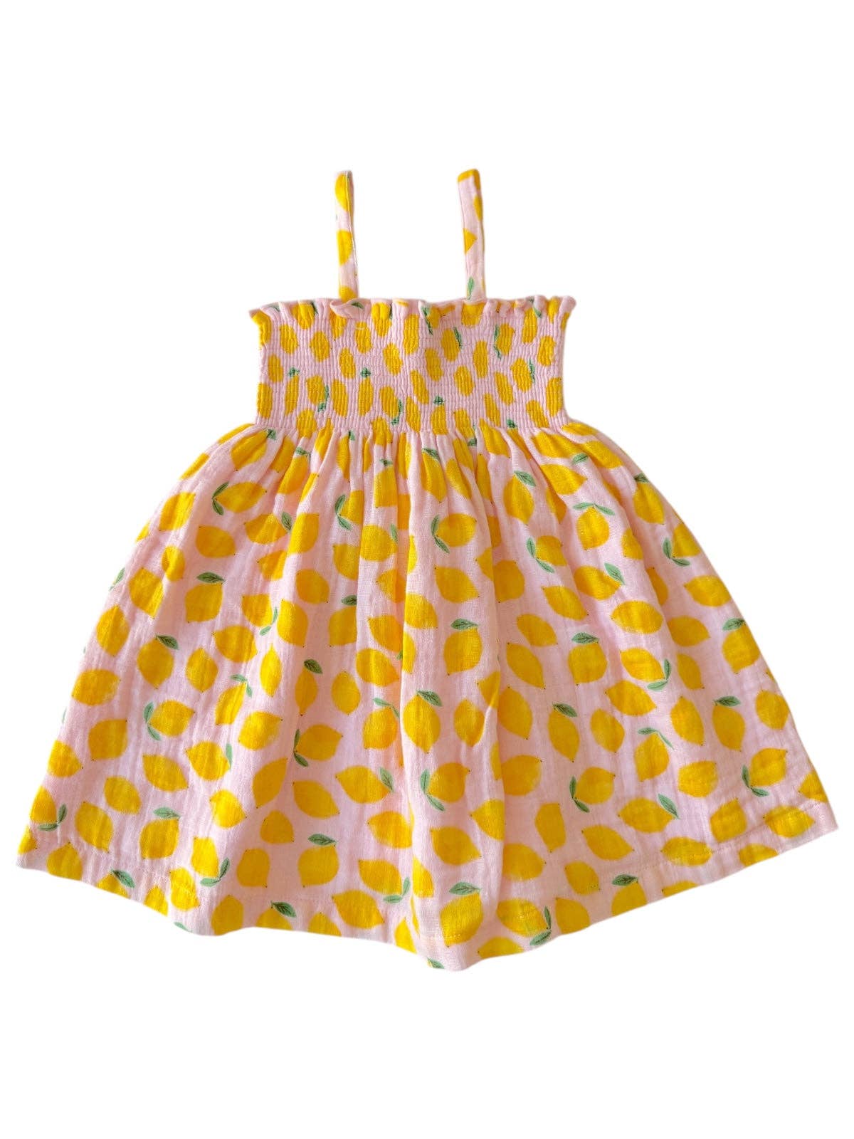 Lemon Sorbet Smocked Tube Dress